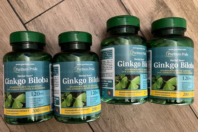 4 pk Ginkgo Biloba 120mg Standardized Extract 200 Caps Puritan Brain Health LOT