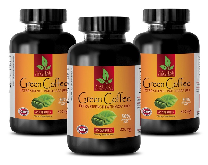 Chlorogenic Acids 800mg – Green Coffee Extract GCA – Boosts Metabolism 180 Pills