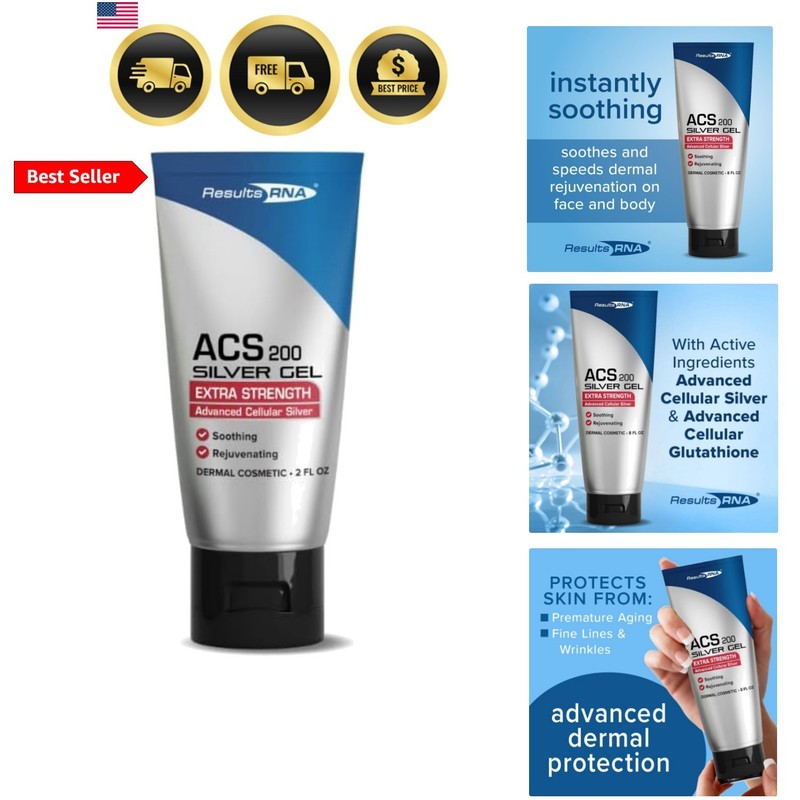 ACS 200 Silver-Glutathione Gel – Advanced Cellular Colloidal Silver Gel for W…