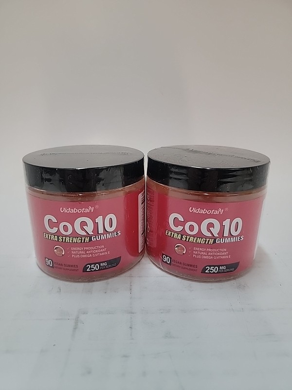 2X CoQ10 Gummies 90 Ct 250 Mg 4/2027 Orange Flavor