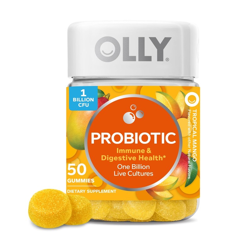 OLLY Probiotic Gummy, Immune and Digestive Support, 1 Billion CFUs, Chewable