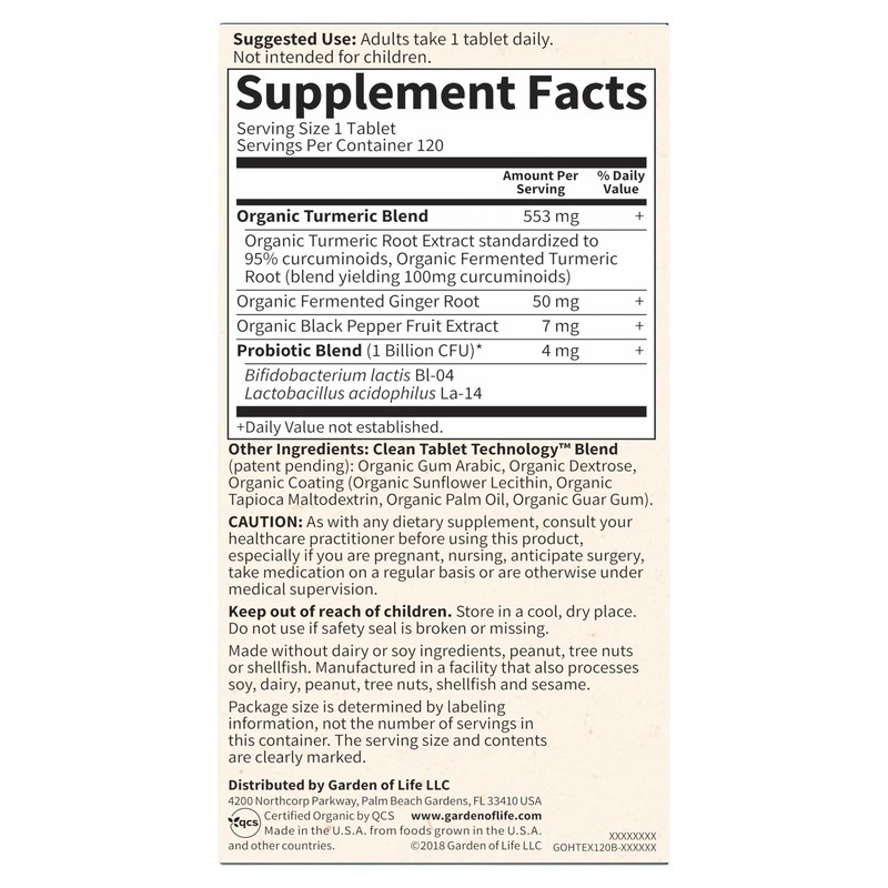 Garden of Life Organics Extra Strength 120 Count (Pack 1), No Color gallery