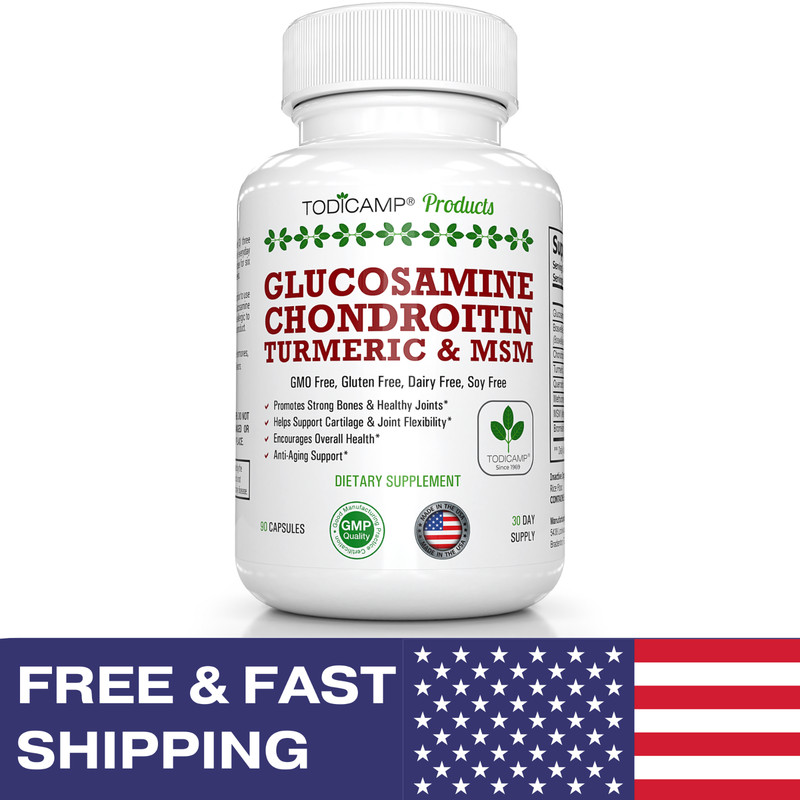 Cartilage Repair Supplement by Todicamp – Glucosamine Chondroitin MSM Turmeric