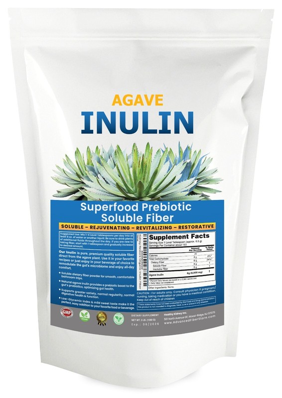 Inulin Powder 48oz Gentle Agave Inulin Powder Prebiotic Soluble Inulin