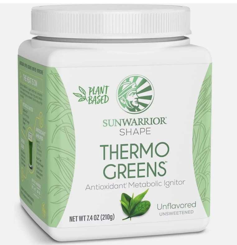 Sunwarrior Organic Shape Thermo Greens | Keto Thermo Greens | Unflavored, 210g