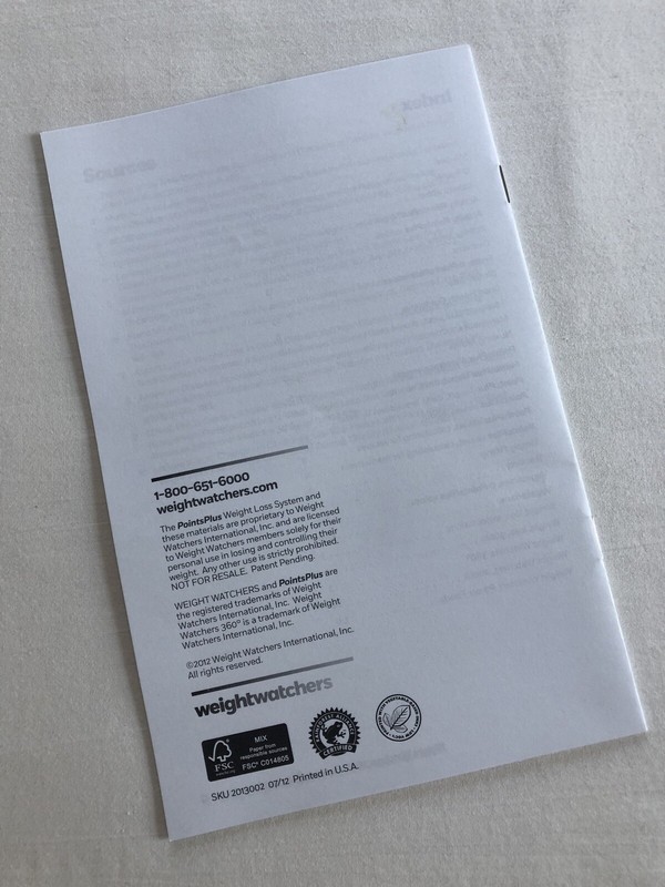 Weight Watchers 360POINTS PLUS PROGRAM WW FAQ Frequently Asked Questions Booklet gallery