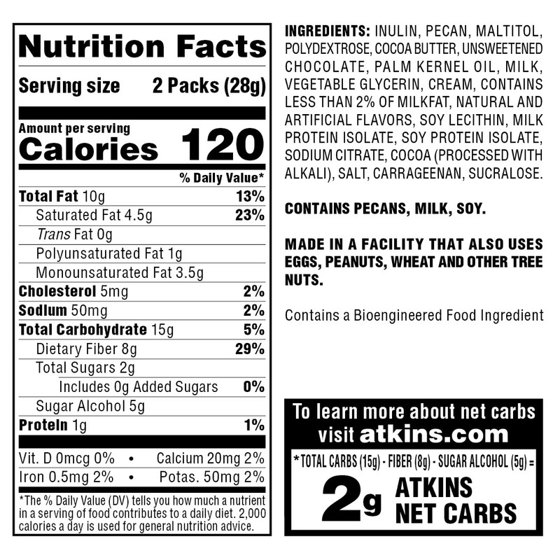 Atkins Endulge Treat, Pecan Caramel Clusters, Keto Friendly, 10 Ct gallery