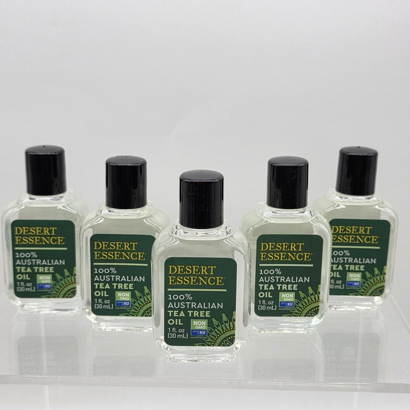 Desert Essence Tea Tree Oil 100% Australian 1 oz Liquid Lot Of 5