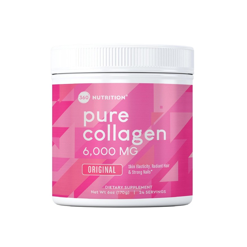 360 Nutrition Collagen Powder for Hair, Skin, Nail, Bone, and Joint Health, Coll