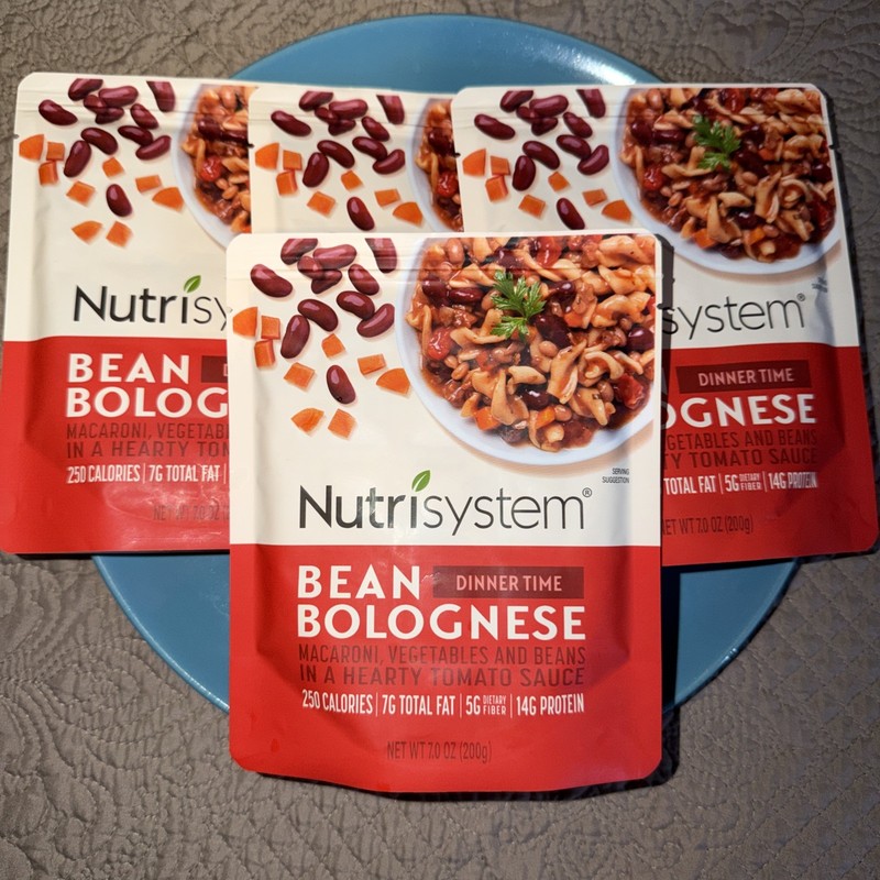 Nutrisystem (4) Dinners BEAN BOLOGNESE Vegetarian- 7g Fat, 5g Fiber, 14g Protein