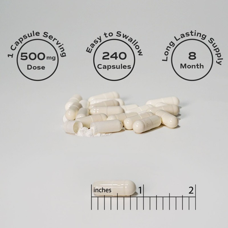 Magnesium Glycinate 500mg - 240 Capsules | 8-Month Supply | High Absorption gallery