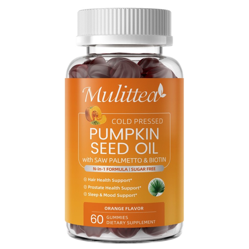 Pumpkin Seed Oil Gummies Cold Pressed with Saw Palmetto, Biotin Vitamin E
