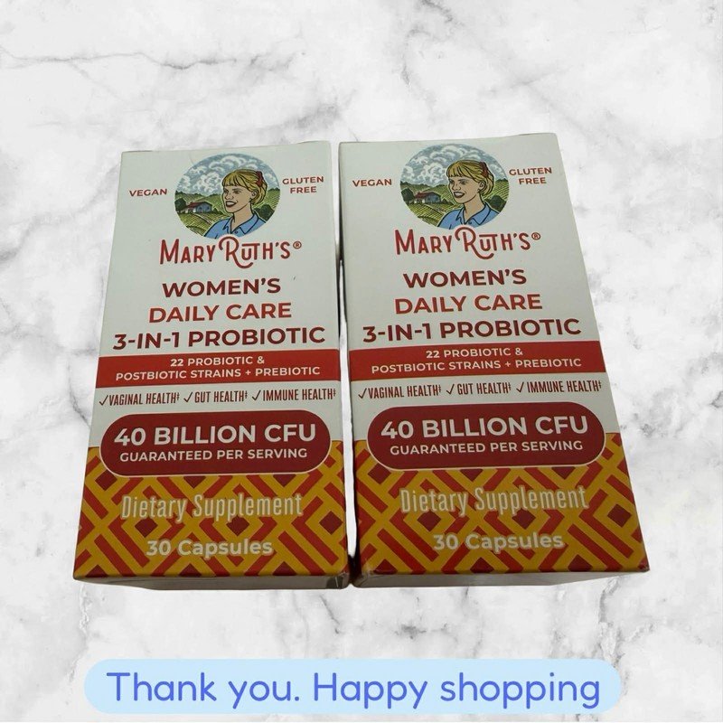 FOR 2 Mary Ruth’s Women’s Daily Care 3-in-1 Probiotic 30 Capsules Each EXP2027+