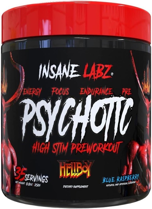 Insane Labz PSY-CHO-TIC Hellboy Hardcore Pre-Workout Focus 35svg Pick Flavor gallery