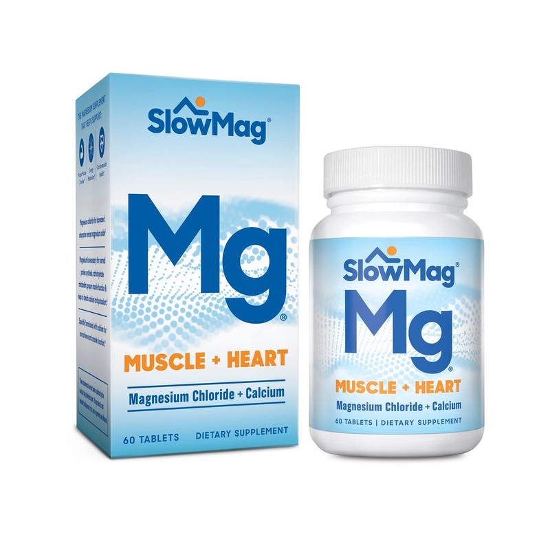 SlowMag Muscle + Heart Mag-nesium Delayed-Release 60 Tablets EXP 02/27