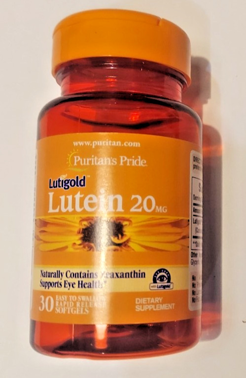 Lutein 20 mg with Zeaxanthin Puritan's Pride 30 Softgel exp. 08/27 Free Shipping