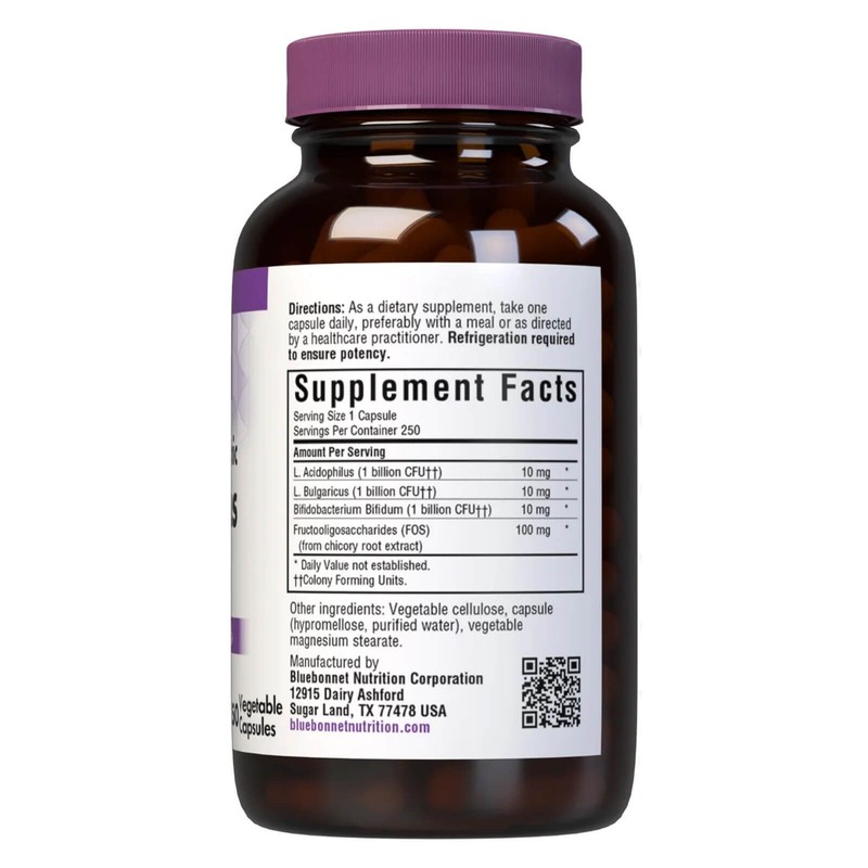 Bluebonnet Milk-Free Probiotic Acidophilus & Fos 250 Veg Capsules gallery