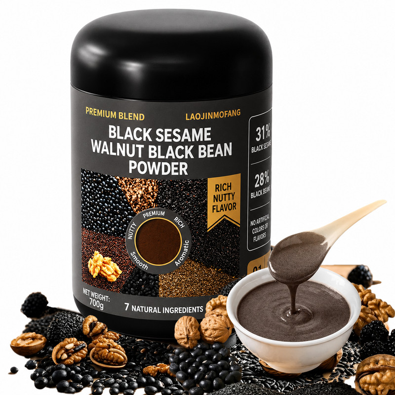 Black Sesame Walnut & Mixed Grain Powder Drink 700g (24.7oz) No Sugar Added – In