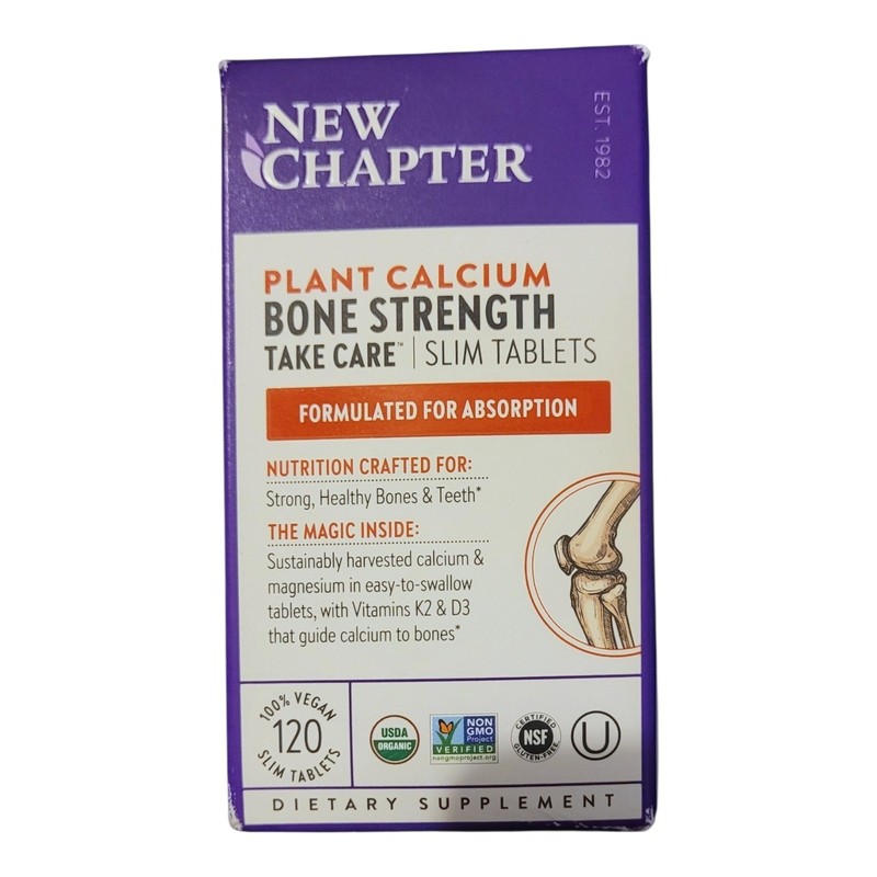 New Chapter Bone Strength Take Care 120 Slim Tablets Calcium Exp 05/2027+
