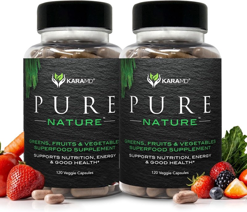 KaraMD Pure Nature | Greens, Fruit and Veggies Supplement | Whole Food Multivi