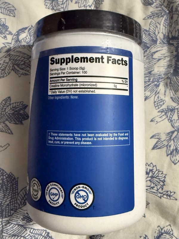 Nutricost Pure Creatine Monohydrate 500 Gram Powder Exp 8/2028 Unflavored gallery