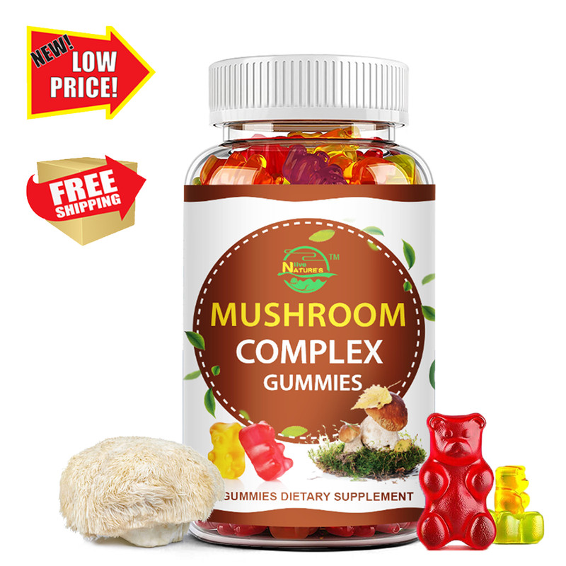 Mushroom Extract Complex Gummies Lions Mane Chaga Reishi Focus Memory Immunity