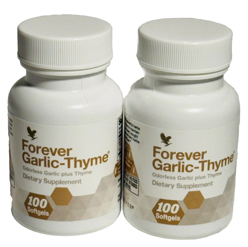 2 – Forever Garlic-Thyme – 100 Softgels each bottle