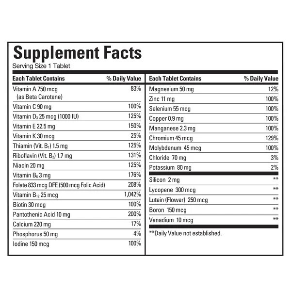 Kirkland Signature Adult 50+ Mature Multi Vitamins & Minerals, 400 Tablets gallery