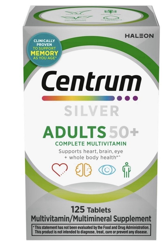 Centrum Silver Adults 50 Plus Multivitamin With Vitamin C, D & E, 125 Count..