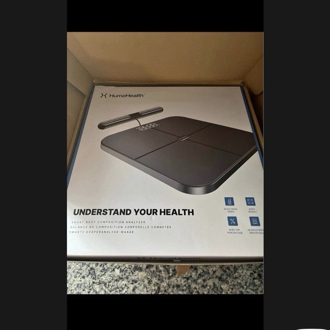 HumeHealth Digital Body Fat Scale, Black, BMI, Muscle Mass & Weight