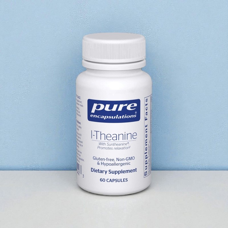 Pure Encapsulations L-Theanine, Stress & Relaxation Support, 60ct, Exp 02/2027