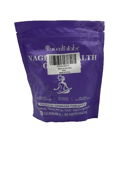 Vaginal Health Gummies -Tropical Hawaiian Pineapple – 60 gummies -Exp 01/28