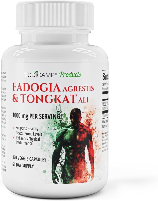Fadogia Agrestis Tongkat Longjack Complex 1000mg by TODICAMP – 120 Capsules