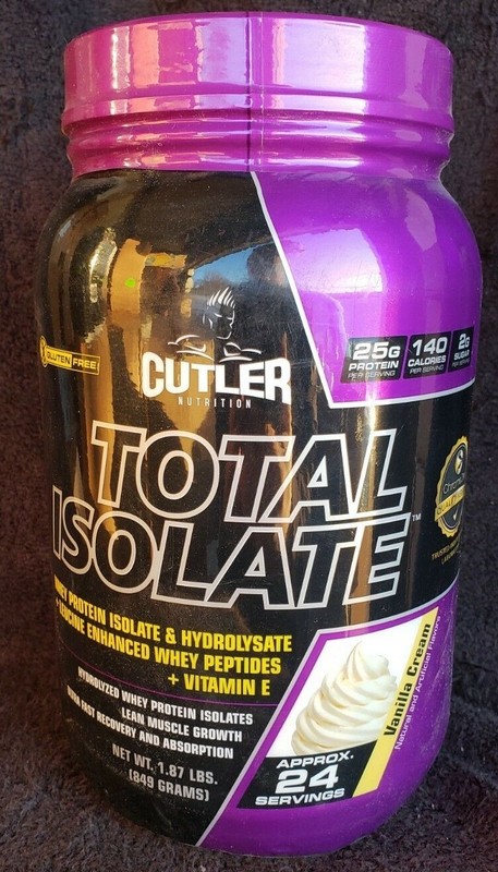 Cutler Nutrition – Total ISOLATE Powder – Vanilla Cream – 1.87 lbs Exp 12/2024