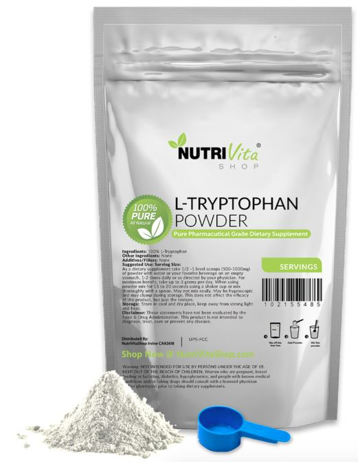 2X 500g (1000g 2.2 lb) 100% PURE L-TRYPTOPHAN AMINO ACID USP GRADE POWDER
