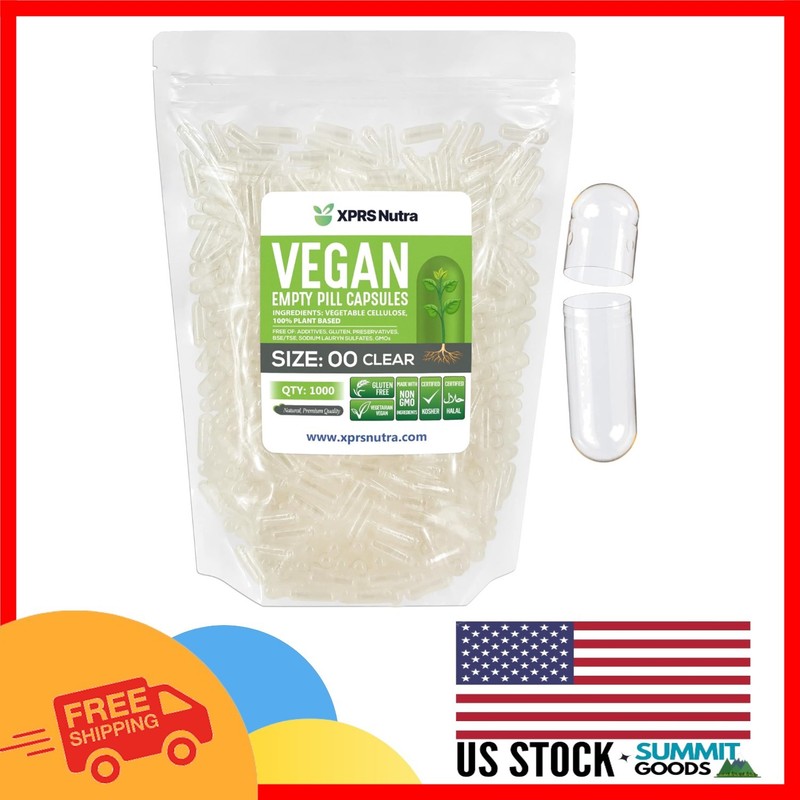 1000 Count Size 00 Snap Shut Capsules for Secure Supplement Filling