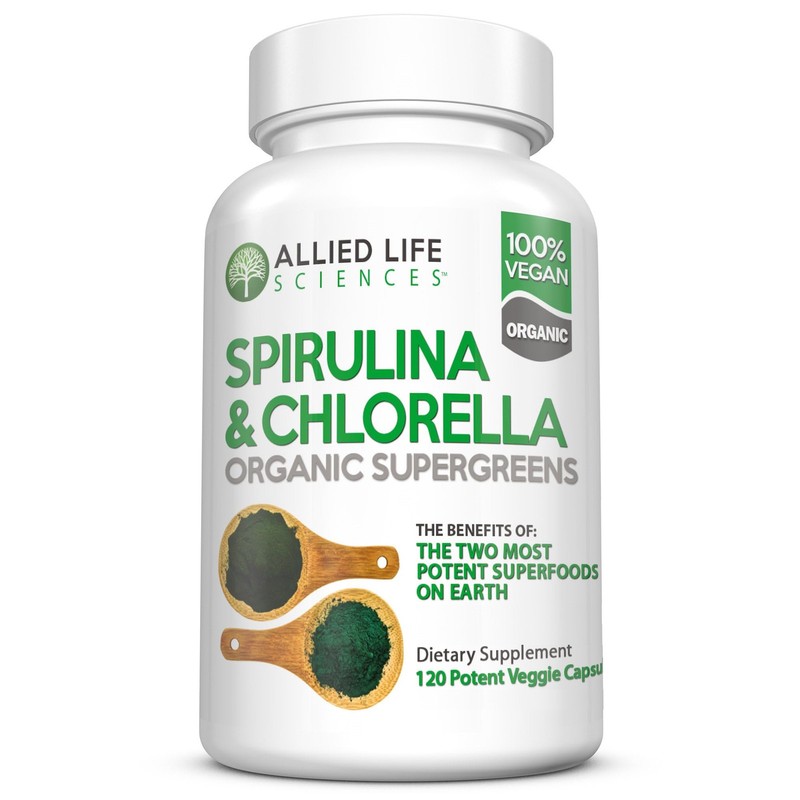 Allied Life Spirulina and Chlorella | Organic Chlorophyll Vegan Protein Powde…