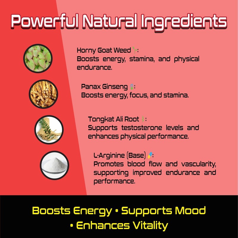 Best Testosterone Booster for Men | Libido & Energy Pills for Male Vitality-60ct gallery