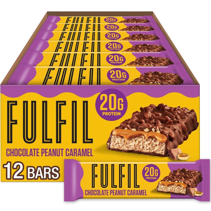 Fulfil Protein Bars Chocolate Peanut Caramel Flavored Gluten 20G Protein Pantry