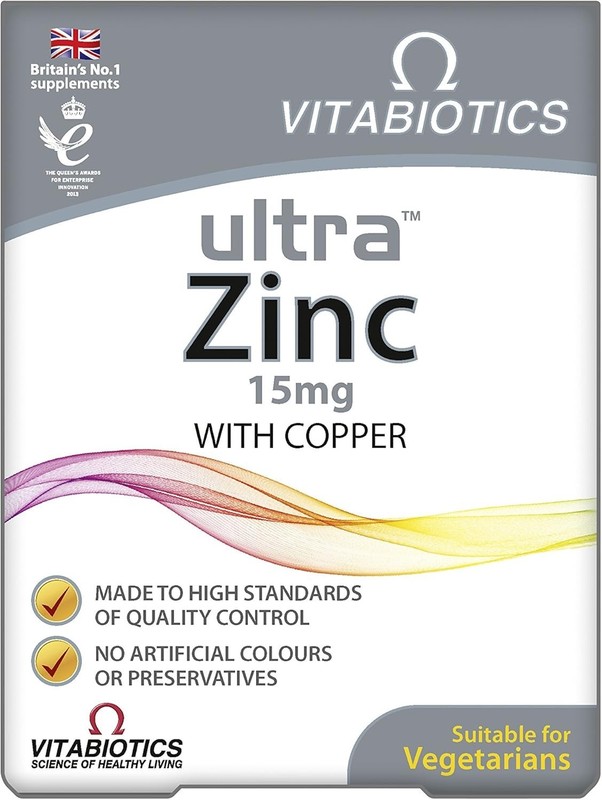 Zinc 15mg with Copper Vitabiotics 60 Tablets Exp 06/2029 made in United Kingdom