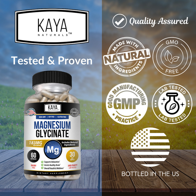 Magnesium Glycinate 183 MG Chelated RLS Improved Sleep, Stress & Anxiety Relief gallery