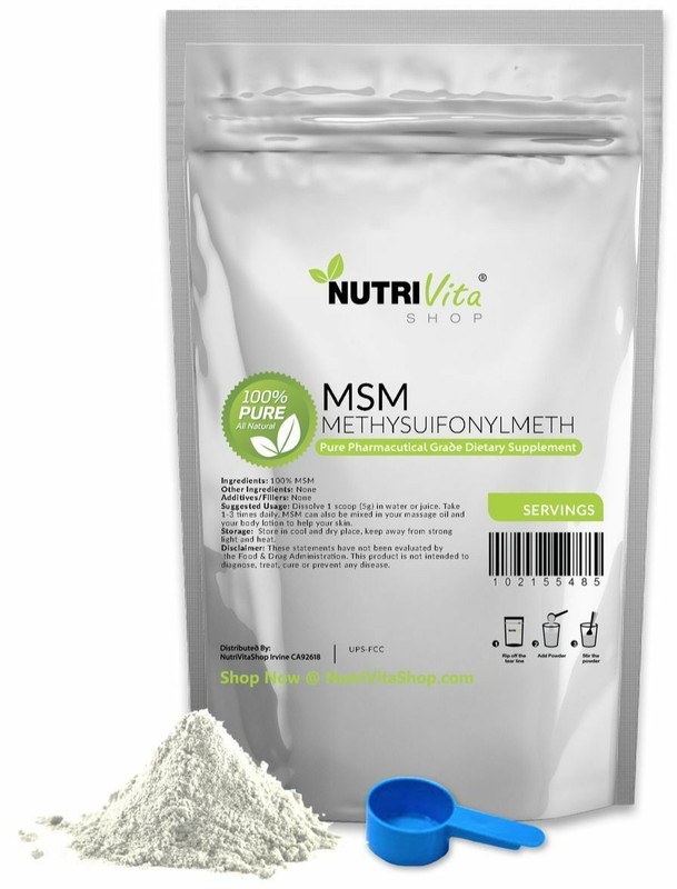 100% PURE MSM POWDER – JOINT PAIN & ARTHRITIS RELIEF PHARMACEUTICAL VEGAN NONGMO