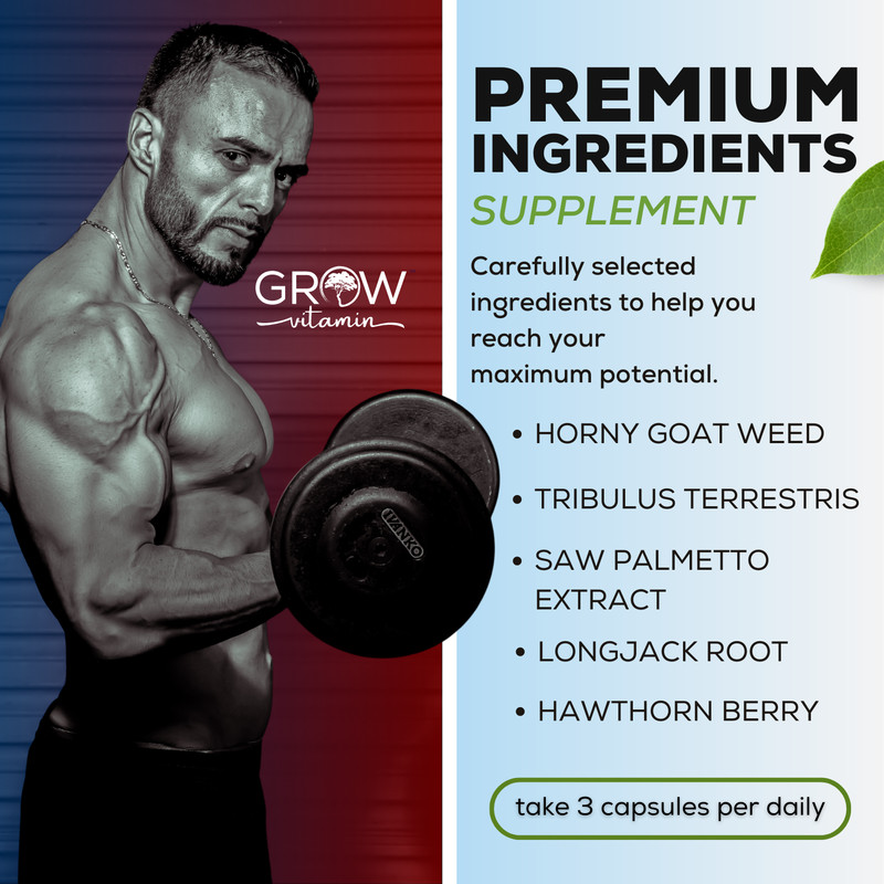 Men's Test Booster Support Natural Stamina Energy Endurance Strength 90 capsules gallery