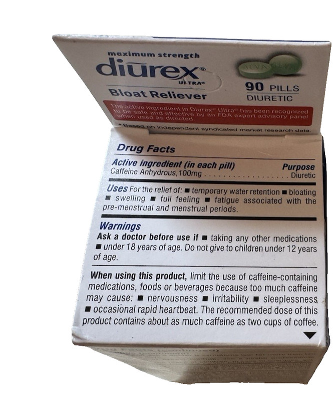Diurex Ultra Re-Energizing Water Pills Relieve Water Bloat - 90 Count - Ex: 7/27 gallery