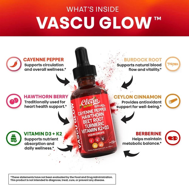 LUXRY NEW Clean Nutra Cayenne Pepper Supplement Liquid Drops + Hawthorn Berry gallery