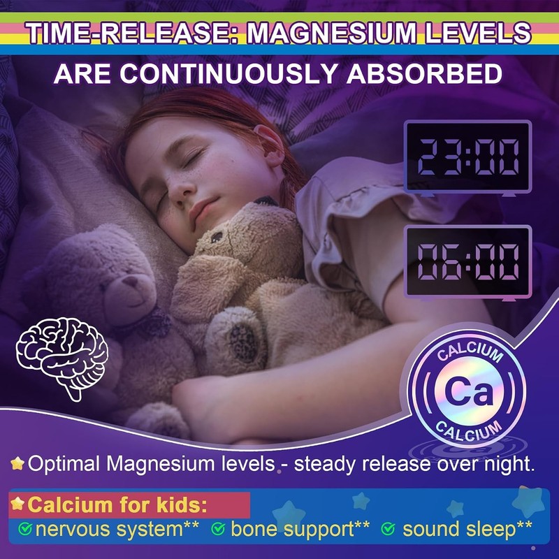 Neviss Magnesium Glycinate + Calcium Filled Gummies for Adults and Kids 4+, Ki gallery