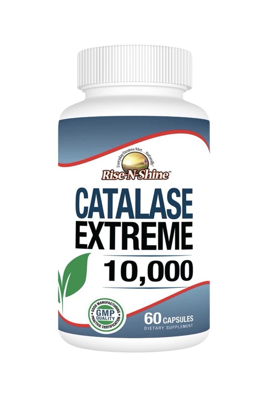 CATALASE EXTREME 10,000 Antioxidant Enzyme Hair Vitamin 60 Ct Exp: 10/27