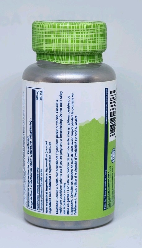Solaray Marshmallow Whole Root 480mg 100 Veggie Capsules New Sealed Exp 05/2026 gallery