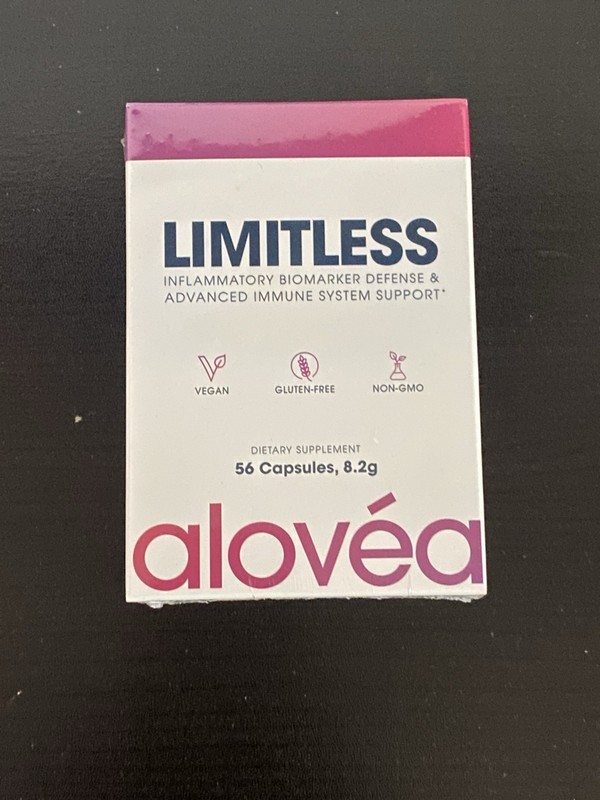 Alovea Limitless inflammatory 56 Caps Exp 08/26 New Sealed!