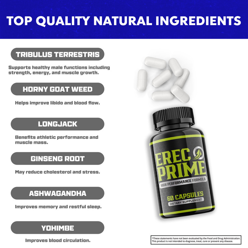 (5 Pack) Erec Prime Formula for Male Virility, Male Performance (300 Capsules)) gallery